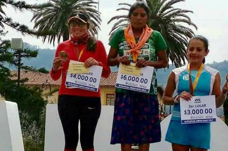 Joven indígena ganó maratón en México